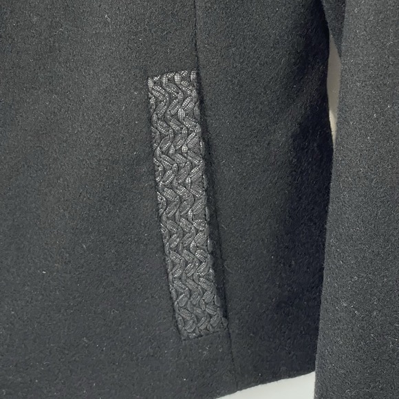 Eileen Fisher 100% Wool Round Neck Full Zip Collarless Career Blazer Jacket PM - Picture 6 of 11